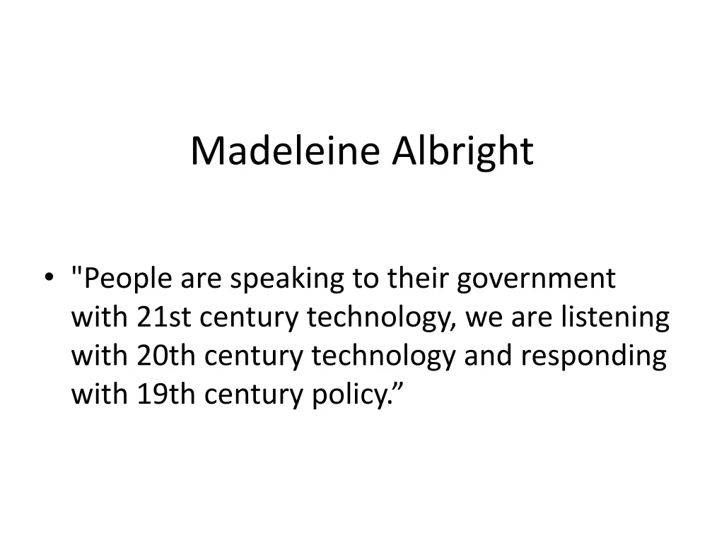 madeleine albright