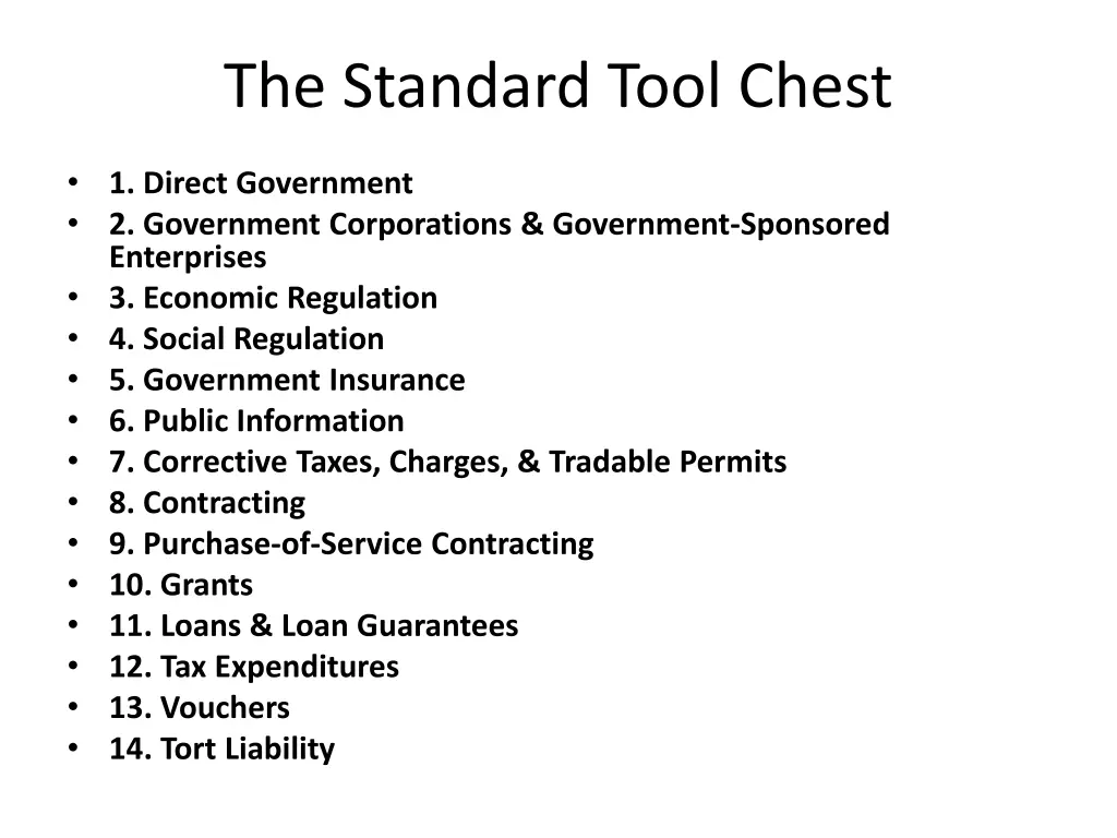 the standard tool chest