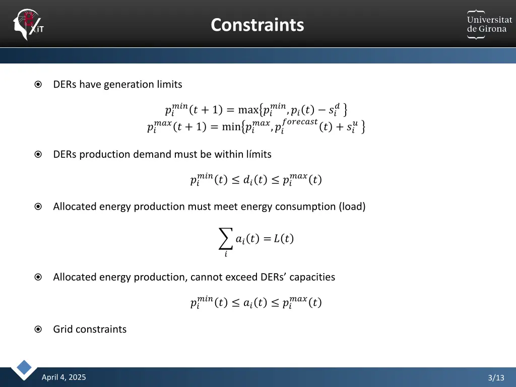 constraints