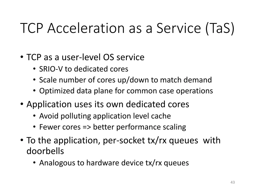 tcp acceleration as a service tas