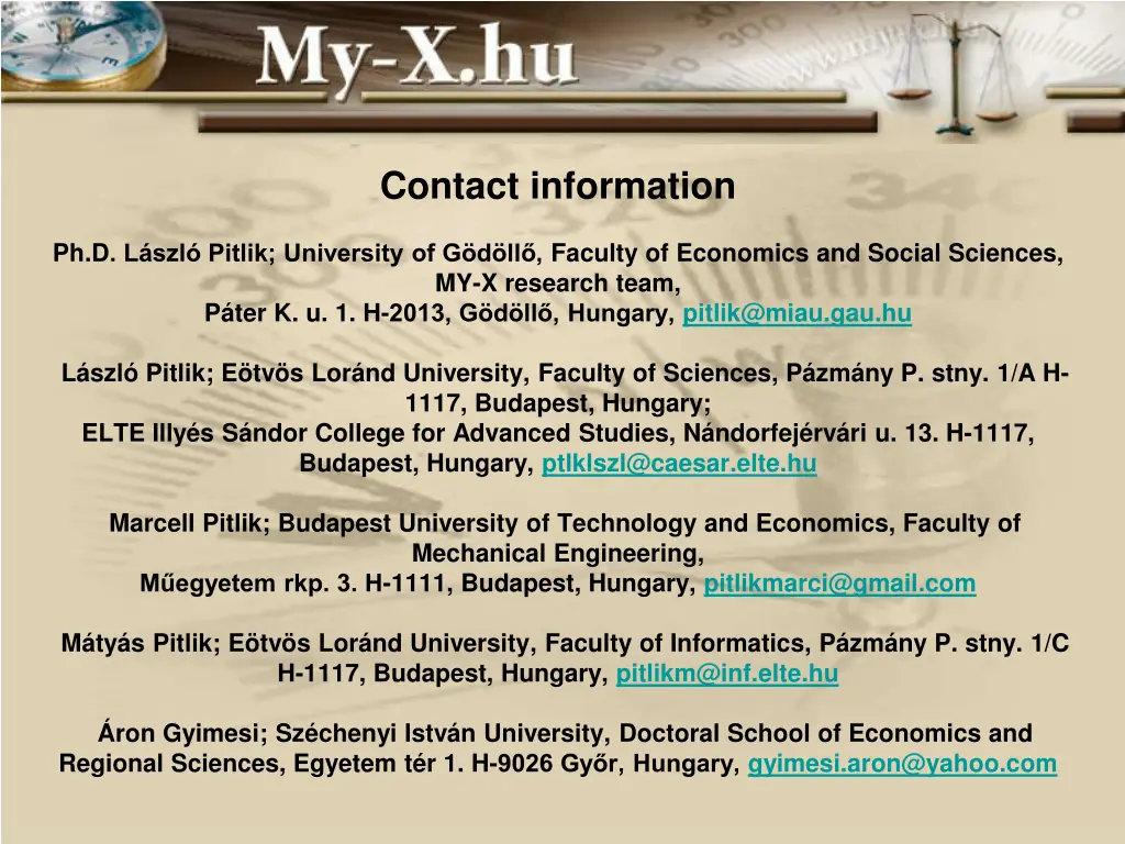 contact information