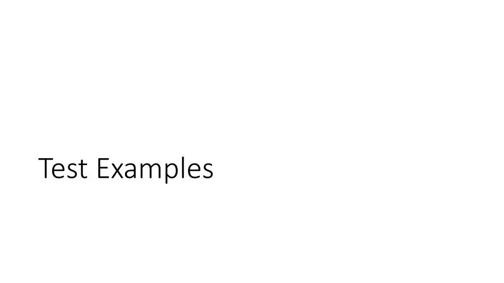test examples