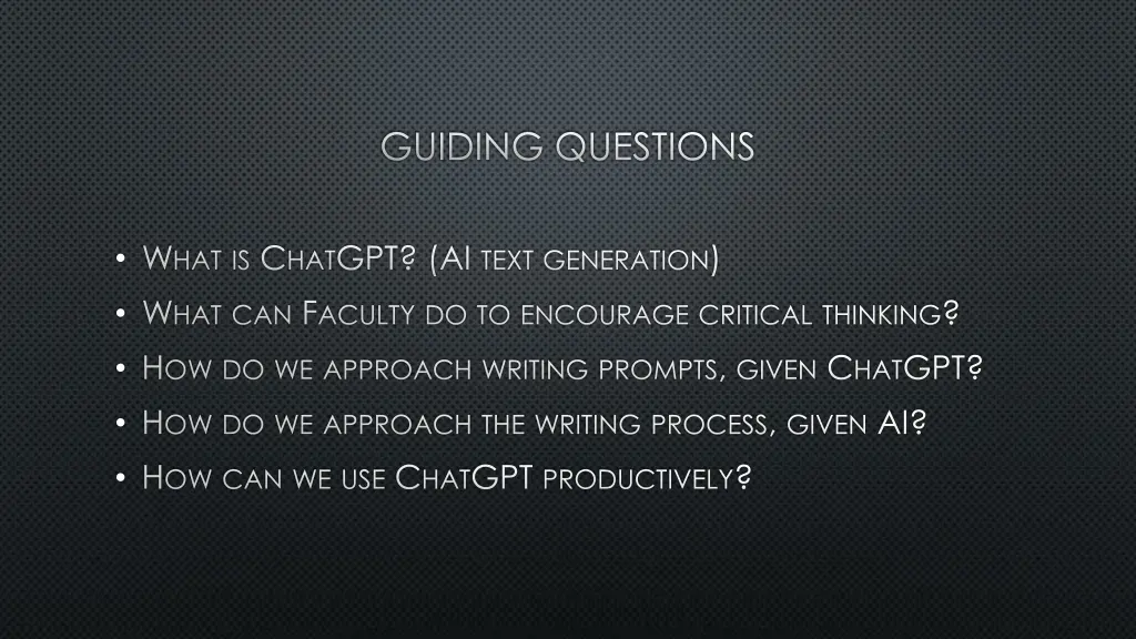 guiding questions