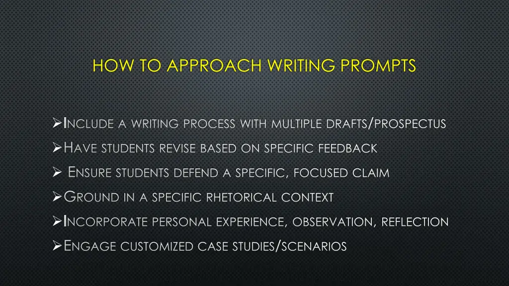how to approach writing prompts