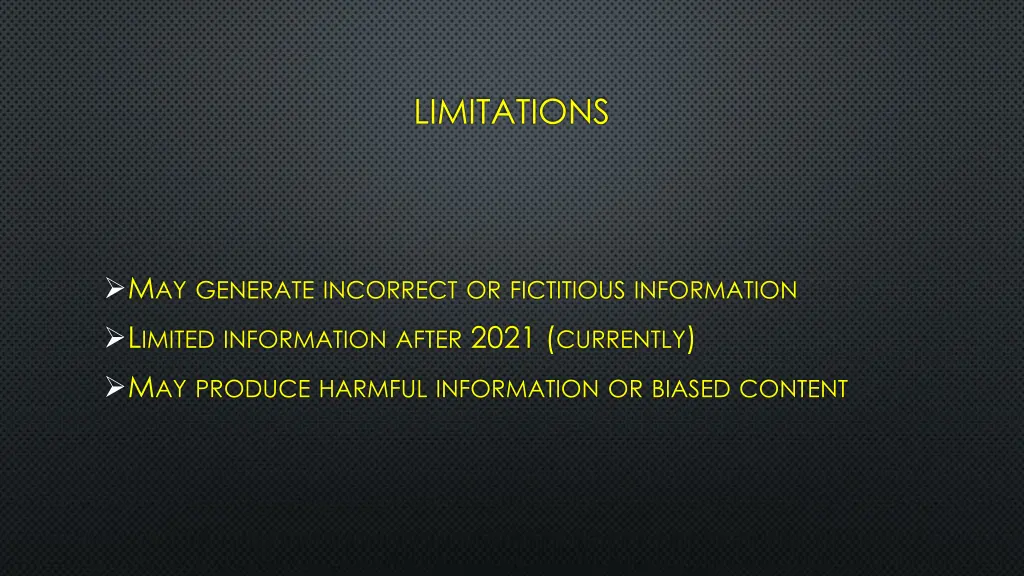 limitations