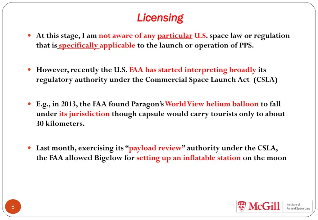 licensing licensing