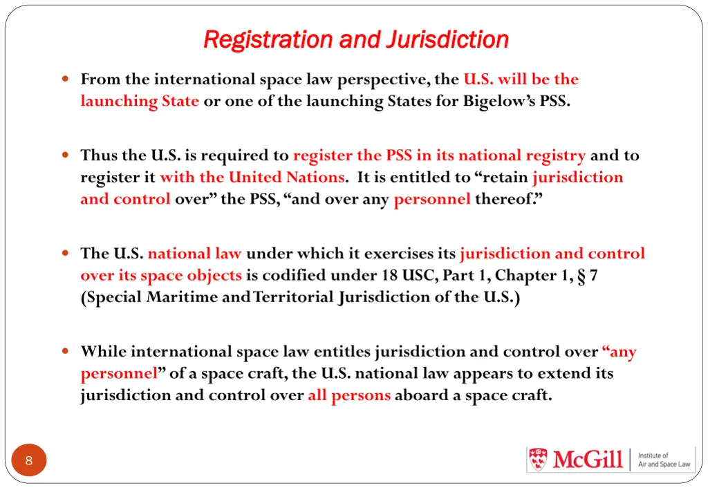 registration and registration and jurisdiction