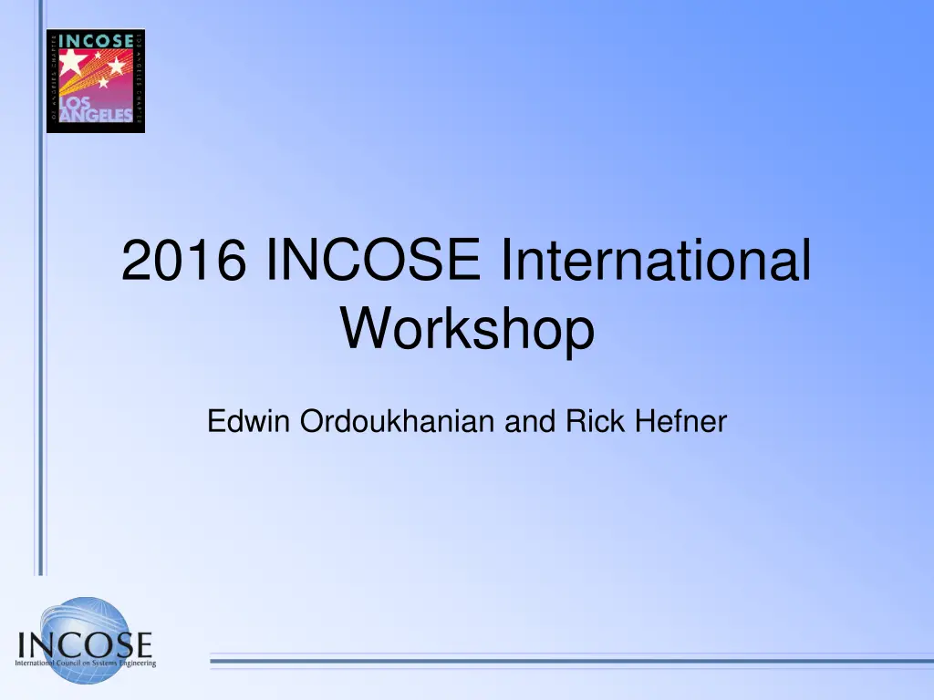 2016 incose international workshop