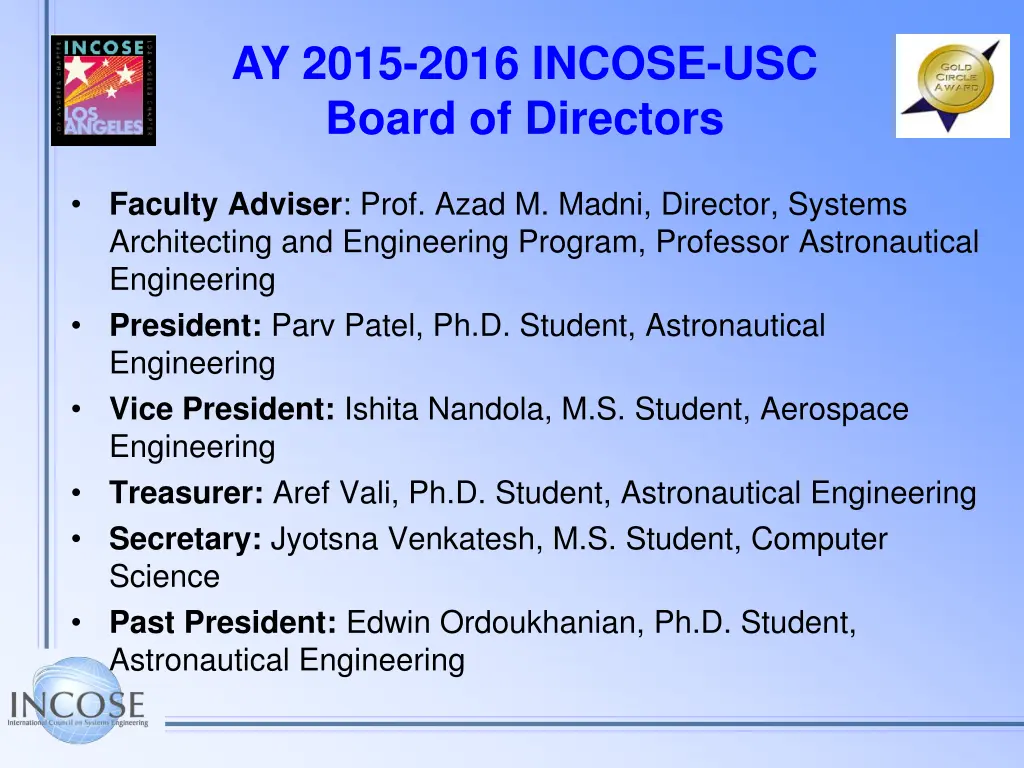 ay 2015 2016 incose usc board of directors