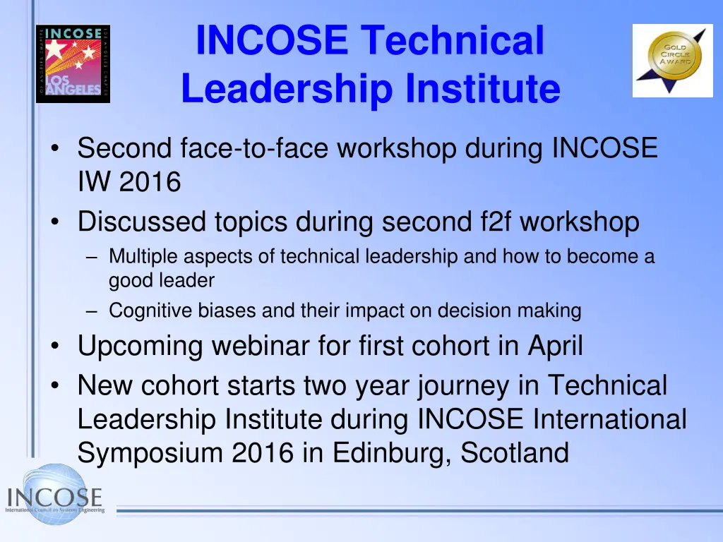 incose technical leadership institute