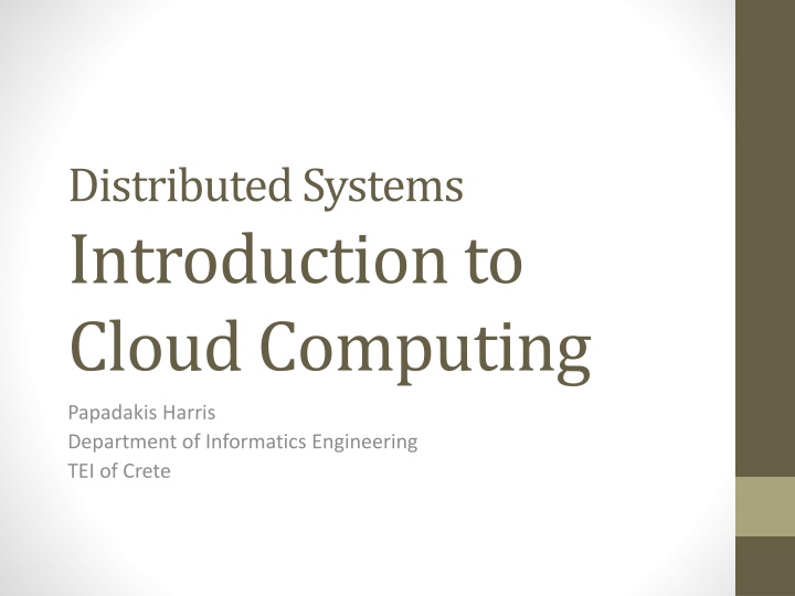 distributed systems introduction to cloud