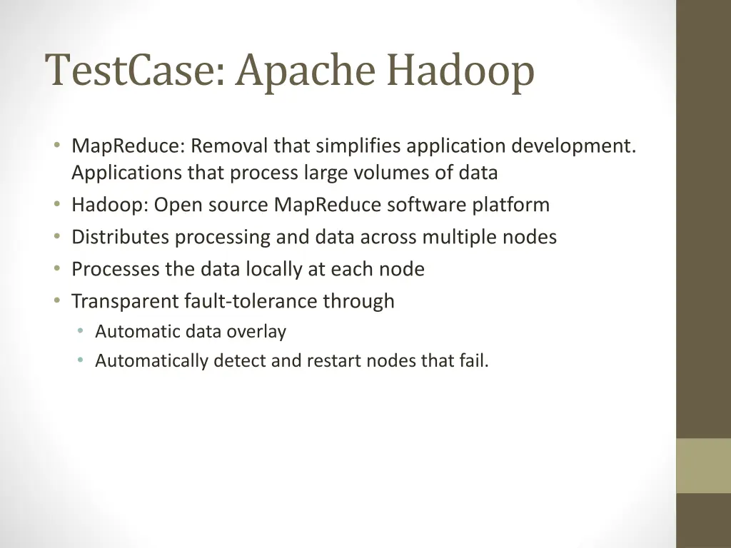 estcase apache hadoop