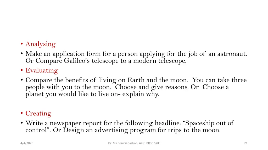 analysing make an application form for a person