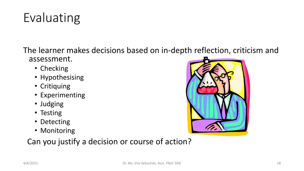 evaluating