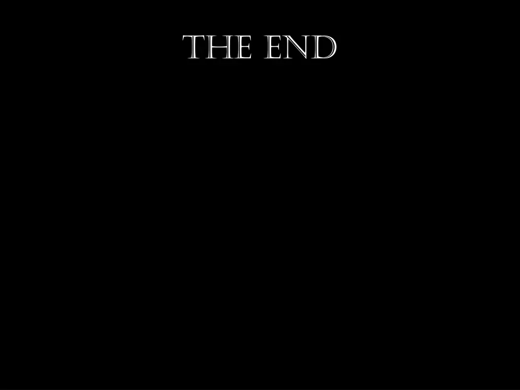 the end