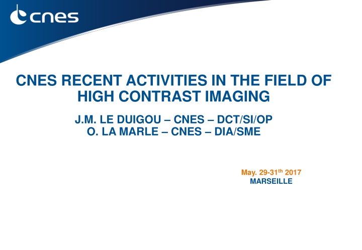 cnes recent activities in the field of high
