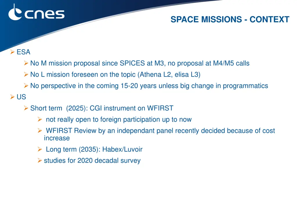 space missions context