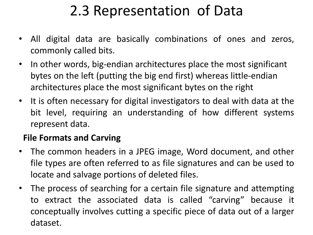 2 3 representation of data