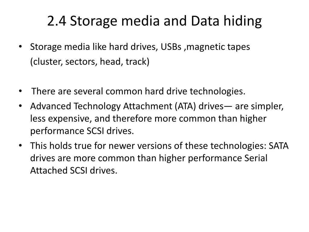 2 4 storage media and data hiding