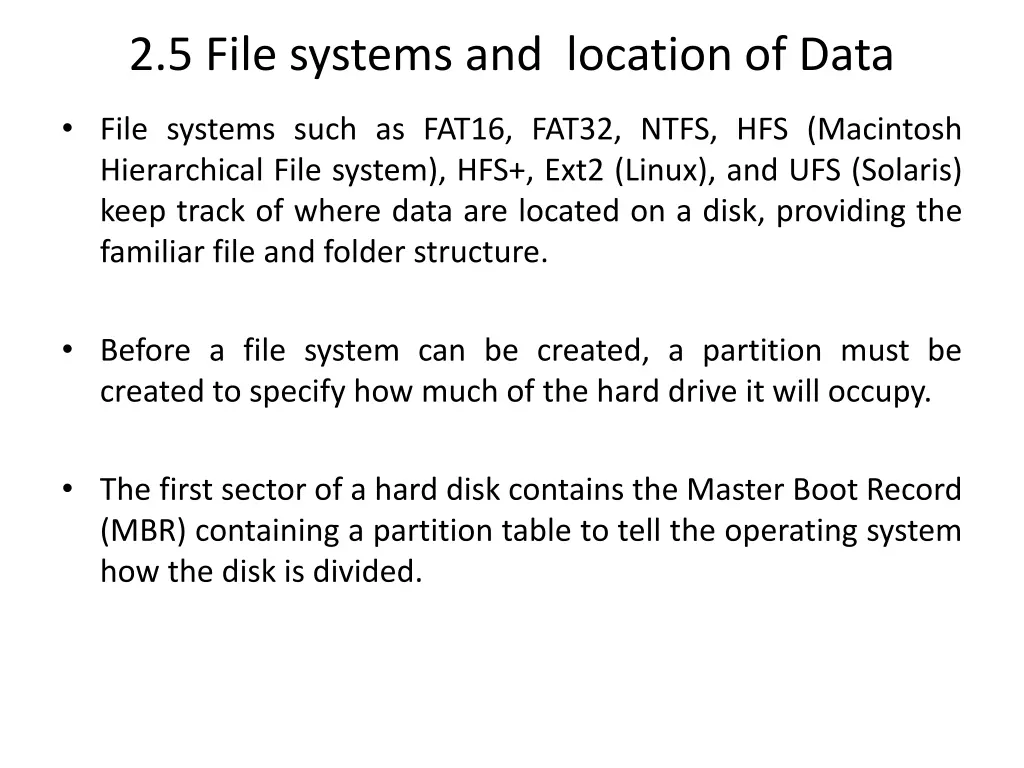 2 5 file systems and location of data