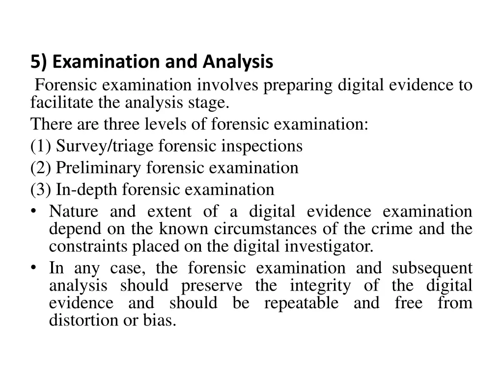 5 examination and analysis forensic examination