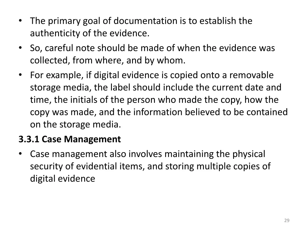 the primary goal of documentation is to establish