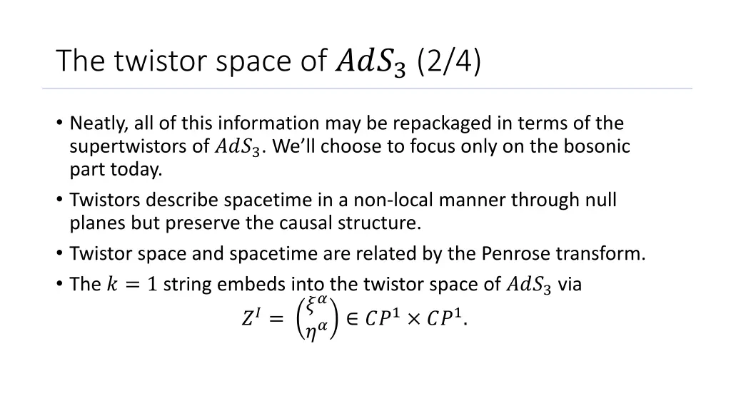 the twistor space of 3 2 4