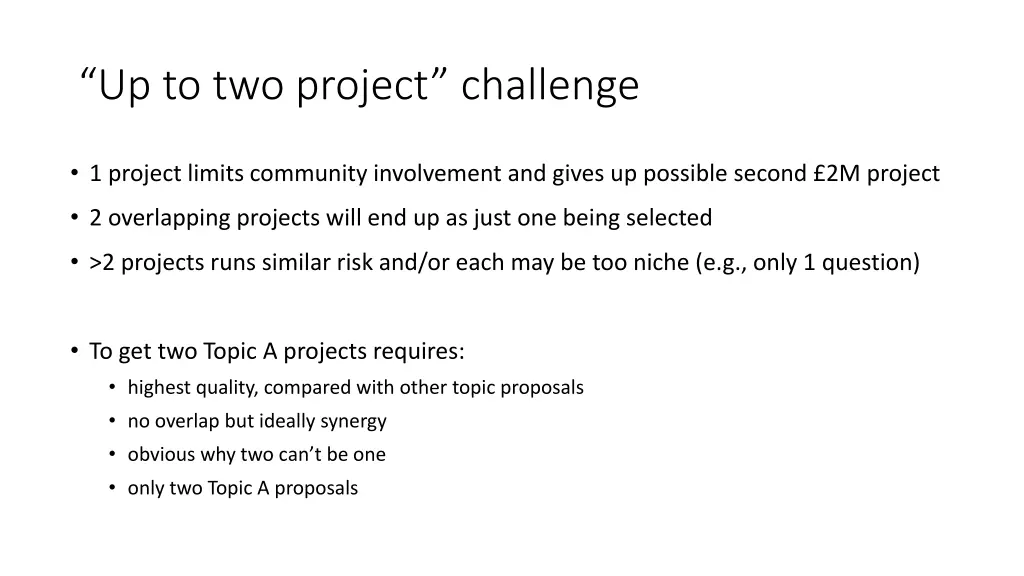 up to two project challenge