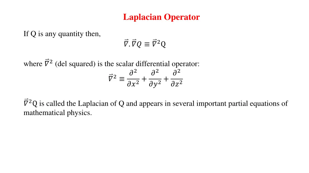 laplacian operator