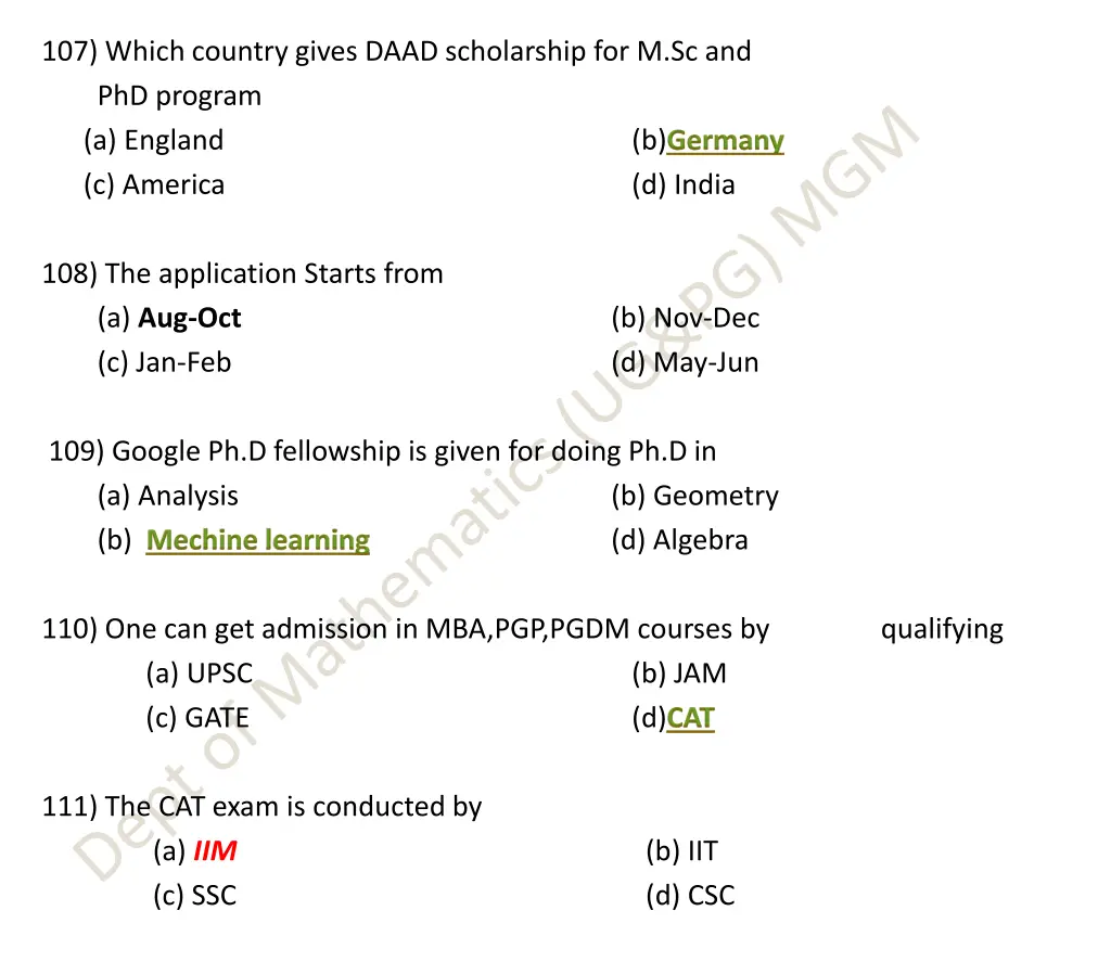 107 which country gives daad scholarship