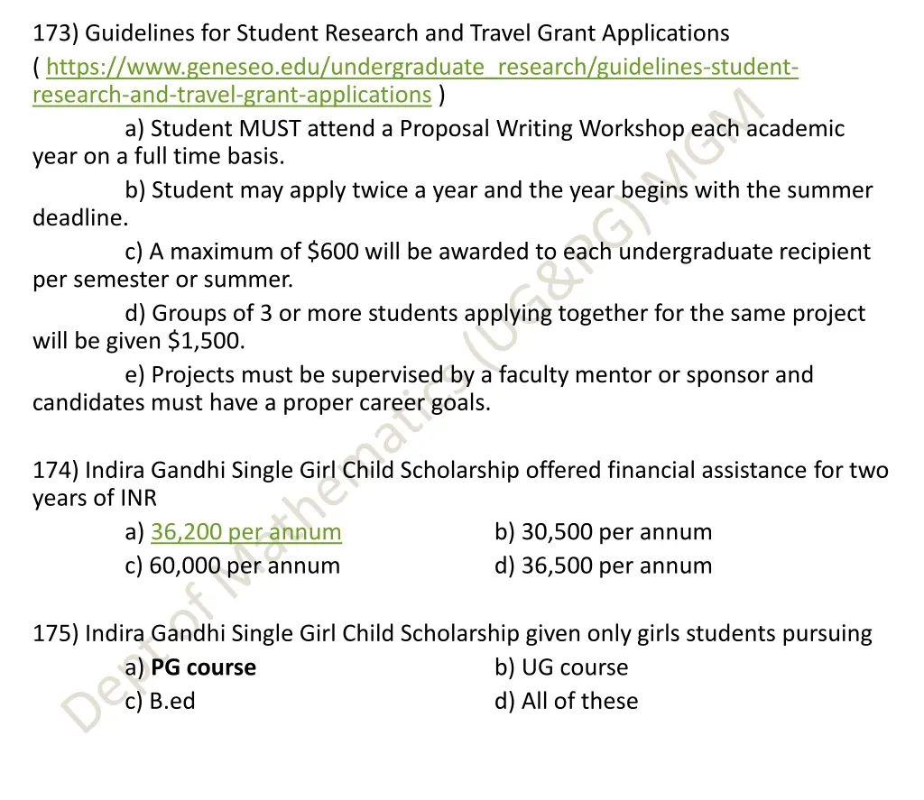 173 guidelines for student research and travel