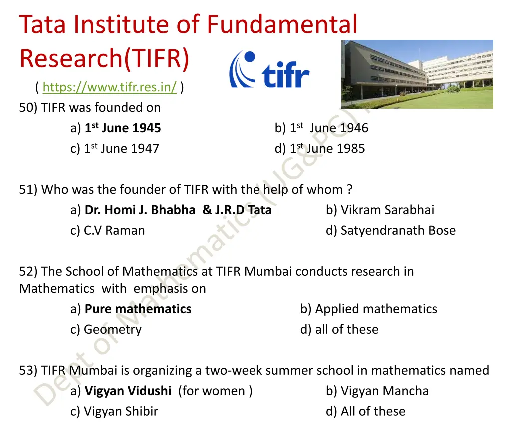 tata institute of fundamental research tifr https