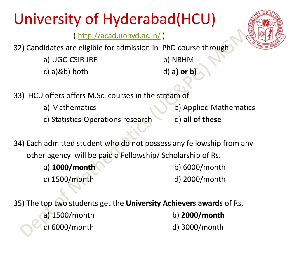 university of hyderabad hcu http acad uohyd