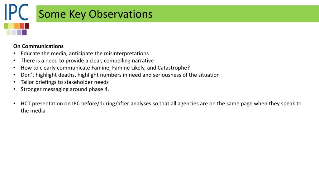 some key observations 1