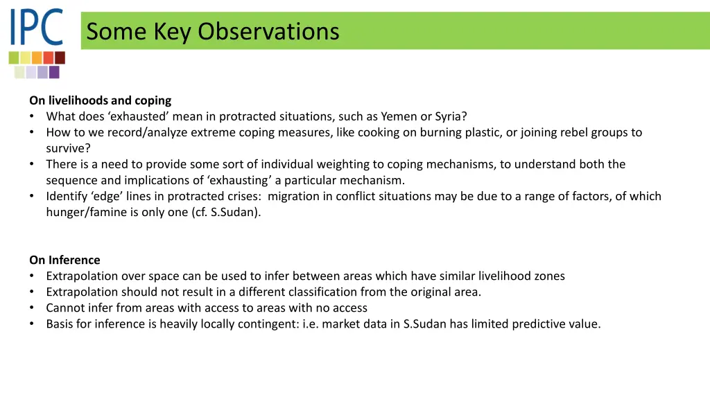 some key observations 6