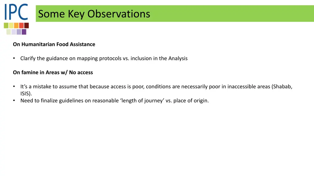 some key observations 7