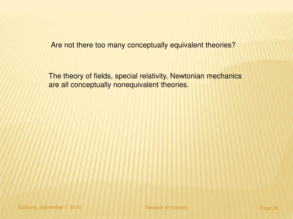 are not there too many conceptually equivalent