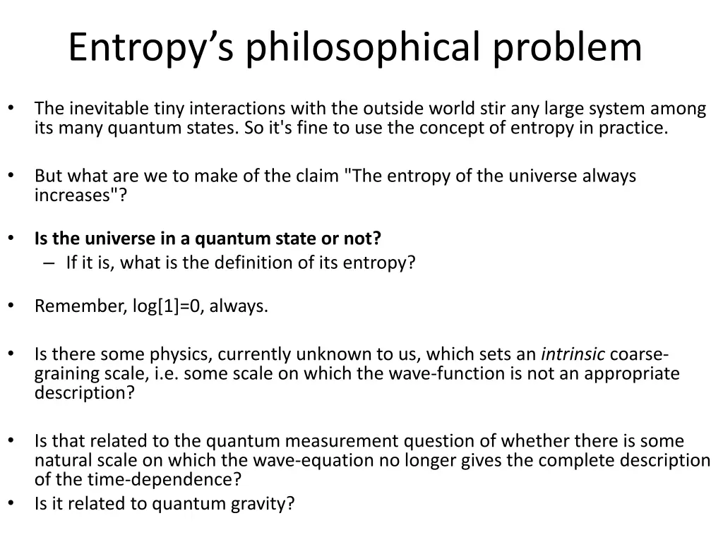 entropy s philosophical problem