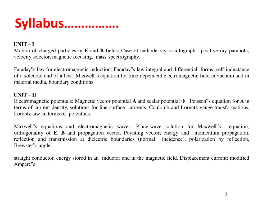 syllabus