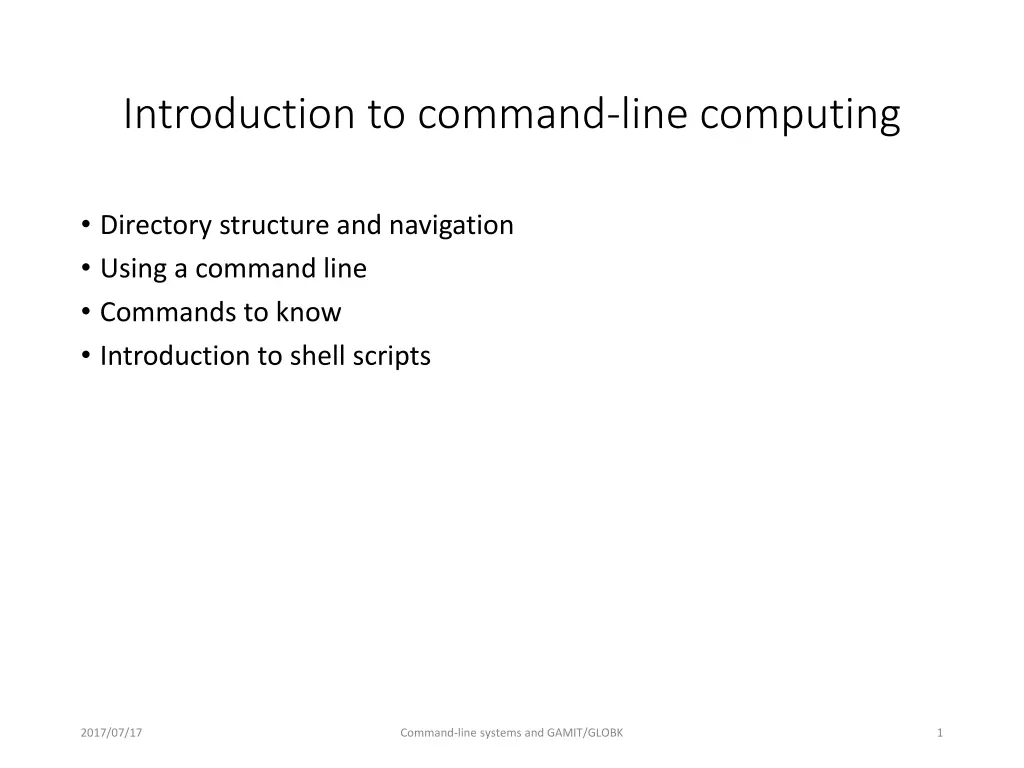 introduction to command line computing