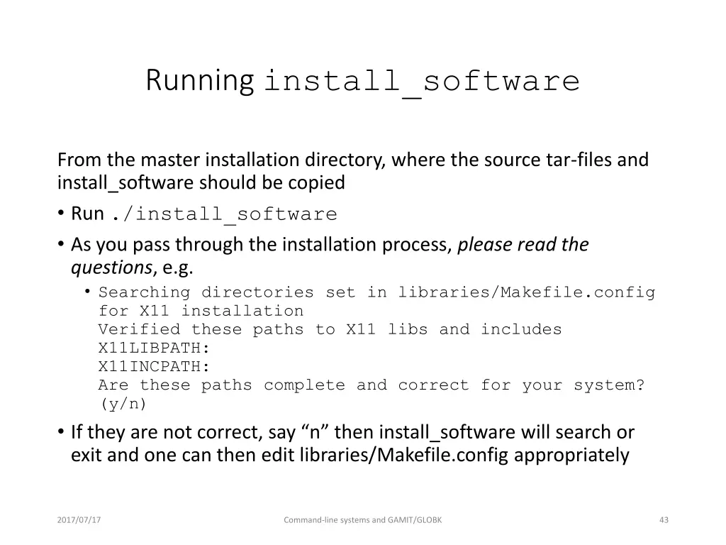 running install software