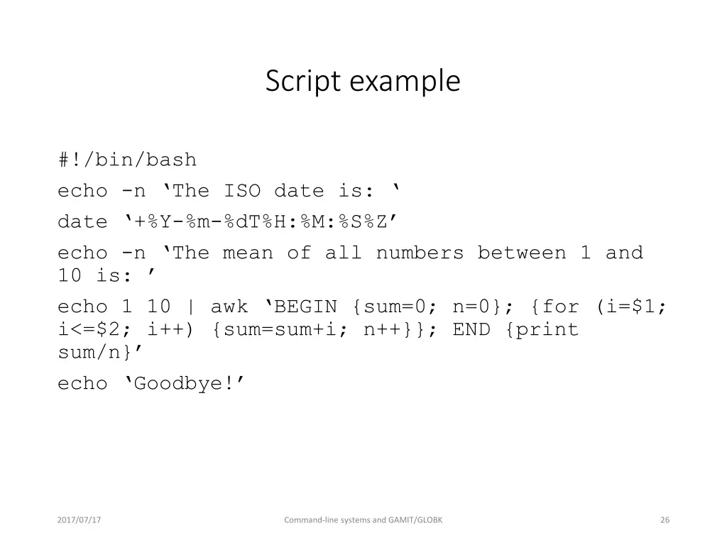 script example