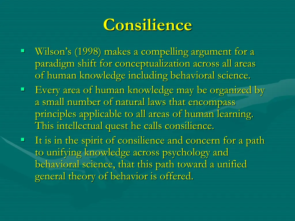 consilience