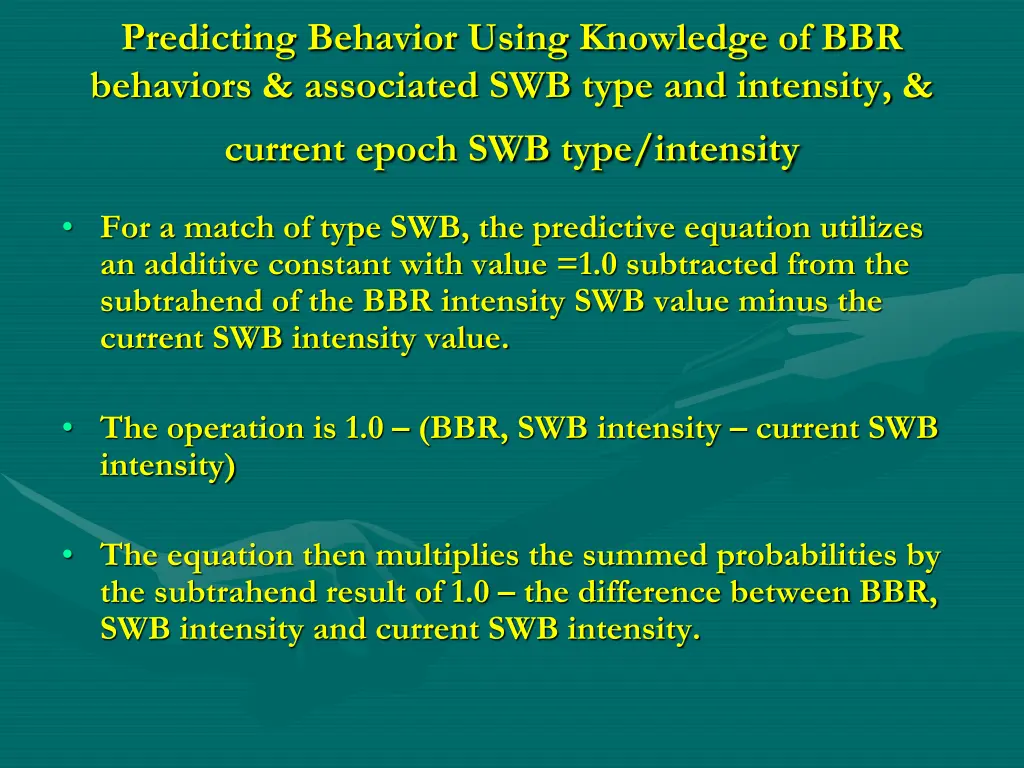 predicting behavior using knowledge