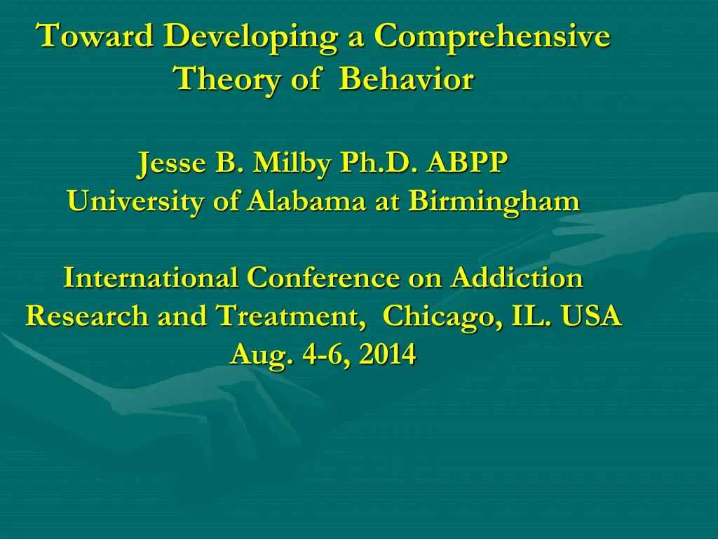 toward developing a comprehensive theory