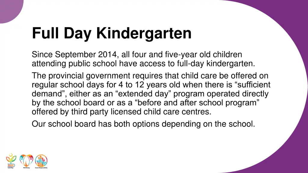 full day kindergarten