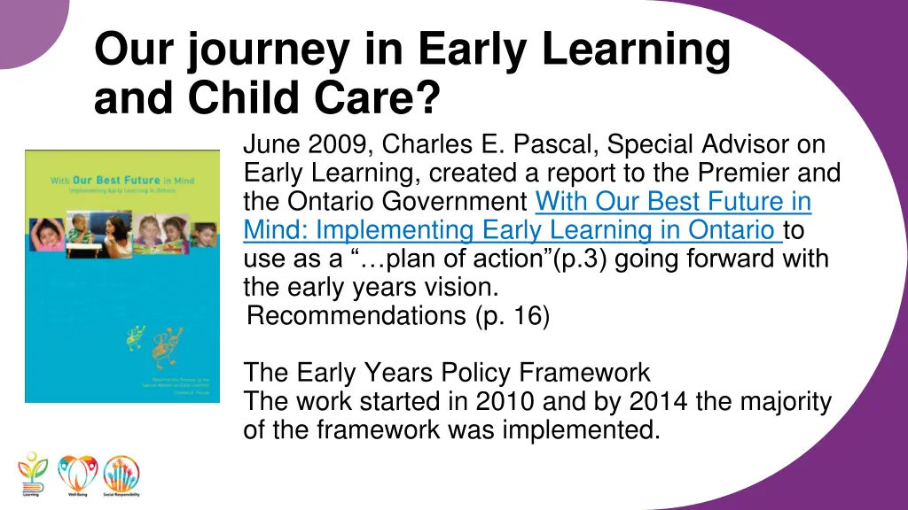 our journey in early learning and child care june