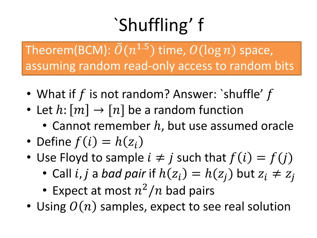 shuffling f