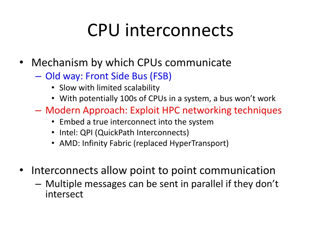 cpu interconnects
