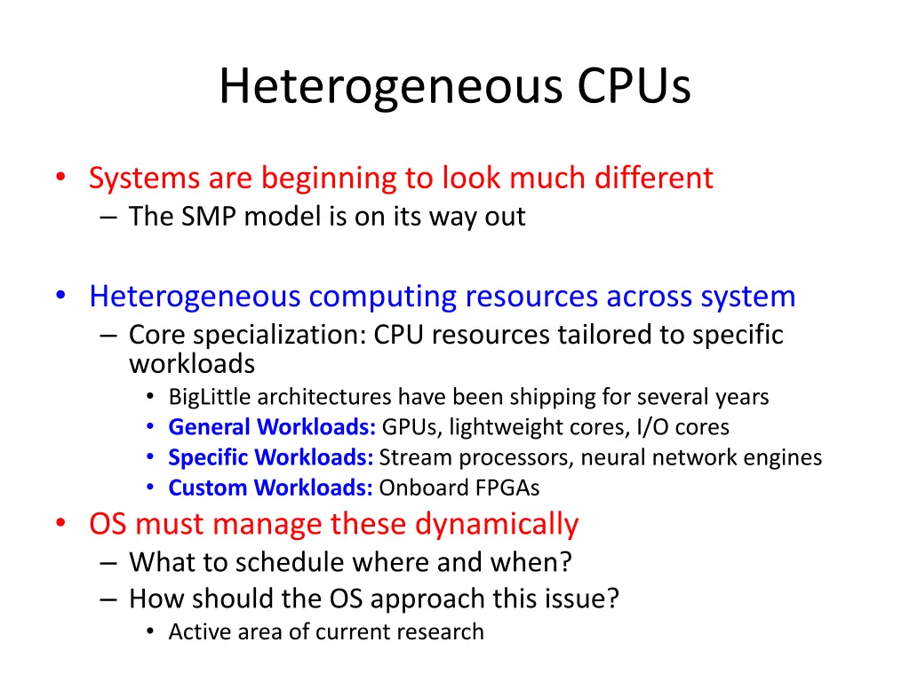 heterogeneous cpus